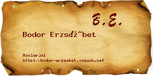 Bodor Erzsébet névjegykártya
