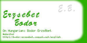 erzsebet bodor business card